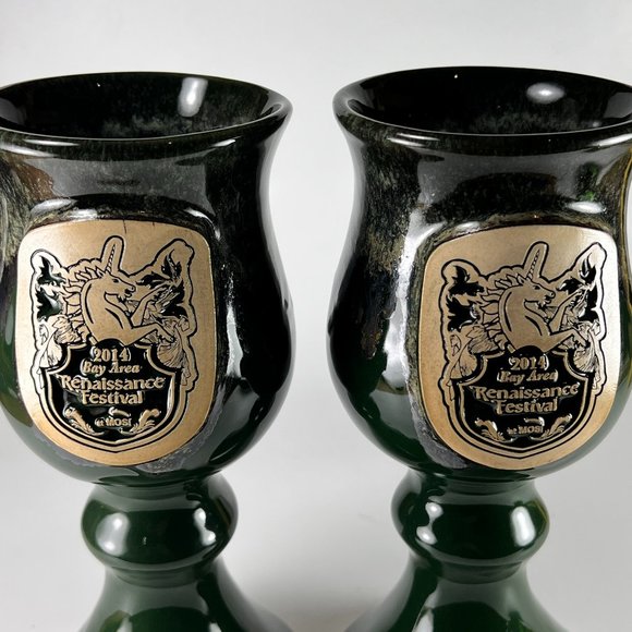 Renaissance Festival At Mosi 2014 Unicorn Goblet Chalice Souvenir Gift Lot of 2 - Picture 5 of 10